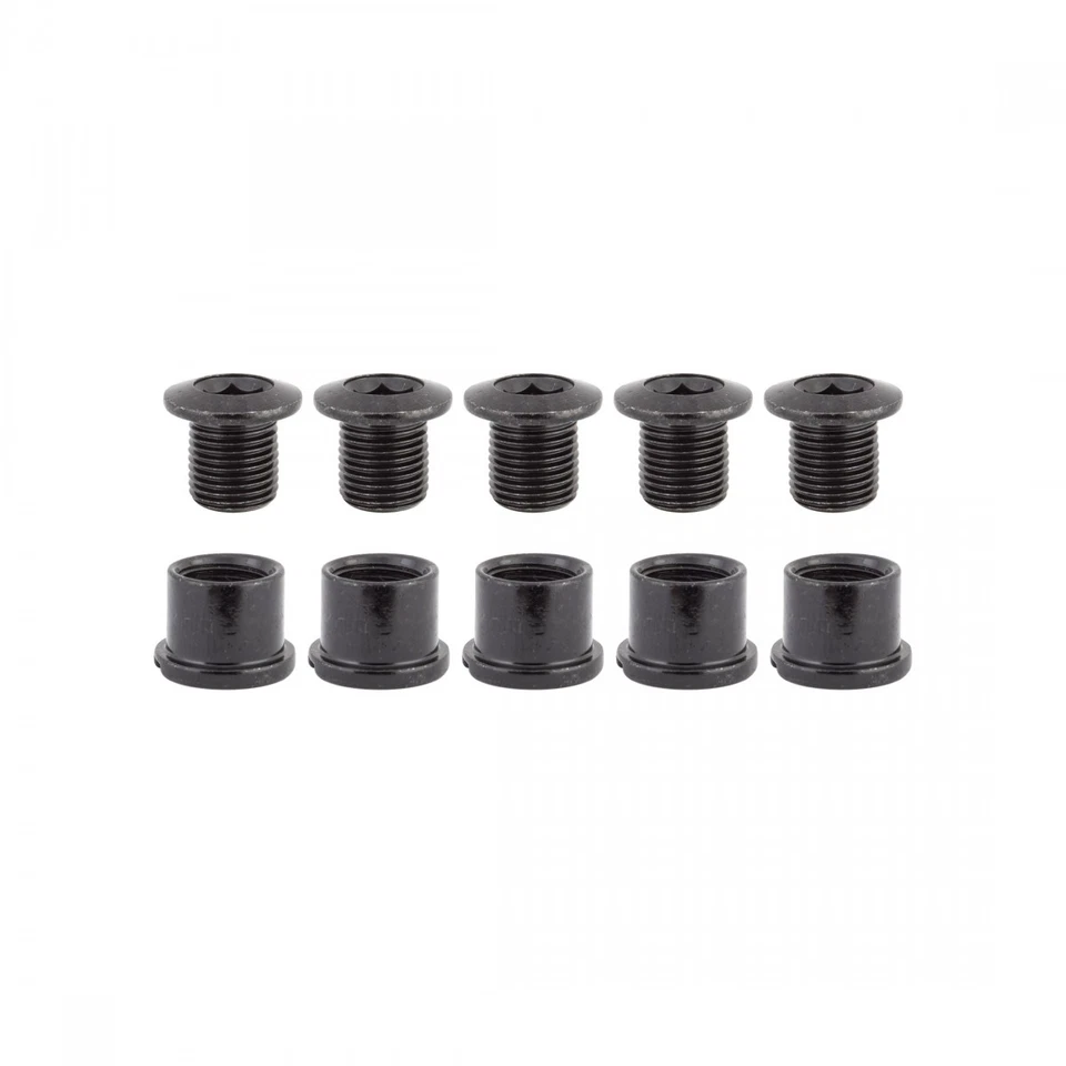 ORIGIN8 Thruster 2x Road Bolt Set Steel M8x8.5mm Bolt (x5) Nut (x5) Black - Image 1 of 1