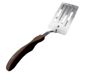 Espátula ranurada Cutco de colección pinza giratoria mango marrón EE. UU. 12" No. 16 - Imagen 1 de 9