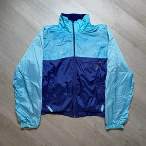 Vintage Patagonia Windbreaker Jacket Mens Medium Nylon Blue Color Block Full Zip - Picture 1 of 13