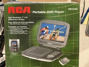 RCA DVD Player DRC616N. New 7” LCD Screen DVD/CD/VCD/mp3/WMA - FREE SHIPPING - Picture 1 of 2