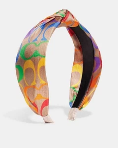 Coach REGENBOGEN SEIDE STIRNBAND NEU MIT ETIKETT CA828 PRIDE COLLECTION - Bild 1 von 7
