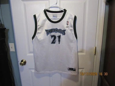 Camiseta deportiva vintage Reebok Minnesota Timberwolves juvenil XL Kevin Garnett talla 18/20 Foto 1 de 4