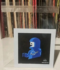 Rare Tom Whalen 2016 Mini Lego Screen Print Benny 4x4 Blue Spaceman Minifigure - Picture 1 of 12