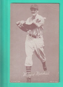 TARJETA DE EXHIBICIÓN ARCADE DE COLECCIÓN DE GIGANTES DE WILLARD MARSHALL NUEVA YORK - Imagen 1 de 2