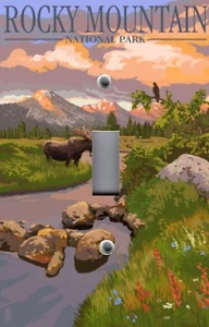 Light Switch Plate Switchplate & Outlet Covers WILDLIFE MOOSE ROCKY MOUNTAIN - Imagen 1 de 26