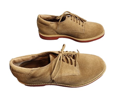 Soletta rossa Oxford vintage anni '80 Reebok BOKS donna 9M pelle scamosciata marrone chiaro stringata