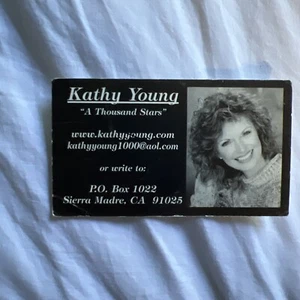 Kathy Young A thousand stars female vocalist business card - Picture 1 of 2