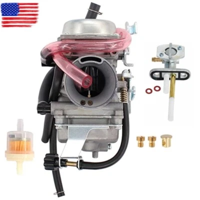For Kawasaki KLR250 1985-2005 15001-1121 Carburetor W/ Fuel Petcock Switch Valve - Image 1 of 4