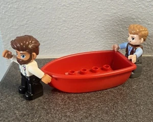 Lego Duplo Barca Canoa Moto d'Acqua Figure Uomo Persone Set - Foto 1 di 3