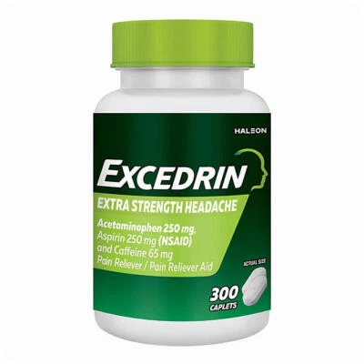 Comprimidas para analgésicos Excedrin Extra Strength, embalaje de 300 quilates puede variar Foto 1 de 4