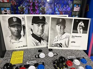 Lot of 3: 1990 SF Giants Signed Autographed 8x10 Photos Bass Kennedy Reuschel