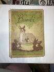 Old Vtg  1944 Walt Disney's Bambi Book 1St Edition Retold By Idella Purnell