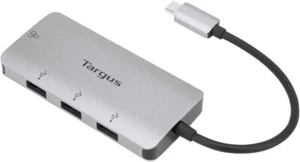 Targus USB-C Multi-Port Hub with 3x USB-A and 1x USB-C Ports (ACH229USZ) - Gray - Picture 1 of 9