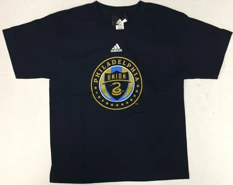 Philadelphia Unions MLS Boy's Logo T-Shirt Blue Medium 10/12 Cover
