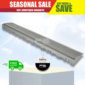 FLEXSPEC Male Ramp Edge for Garage Floor Tiles - Steel Grey - 400x60x18mm - Picture 1 of 2