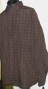 *MICHAEL AUSTIN MEN'S SHIRT SIZE L BUTTON FRONT BROWN PLAID LIGHTWEIGHT NWT - Picture 1 of 1