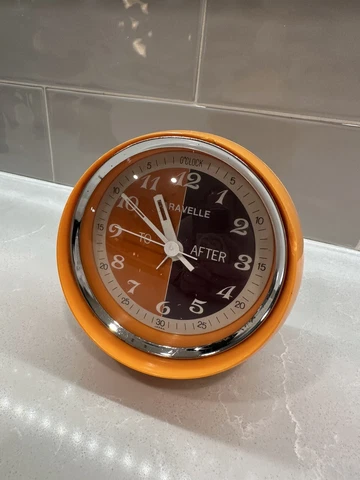 Vintage MCM Caravelle To After Wind Desk Clock Space Age - Rare Cover