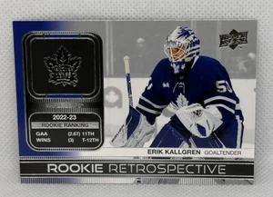 Erik Kallgren 2023-24 Upper Deck Series 1 #RE-13 Rookie Retrospective - Picture 1 of 2