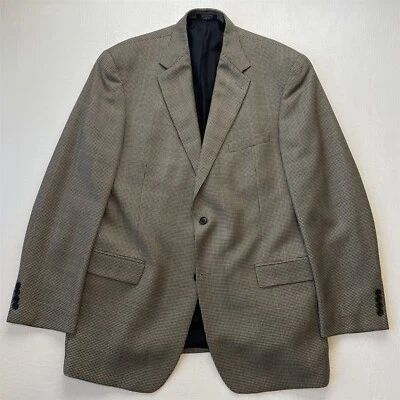 Vtg Gianfranco Ruffini Italy 46L Houndstooth 100% Wool Blazer Jacket Sport Coat - Image 1 of 4
