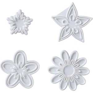 Set of 4 Flower Cutters DIY Fondant,Sugarcraft,Clay Cookie Mould For Cake Decor - Picture 1 of 5