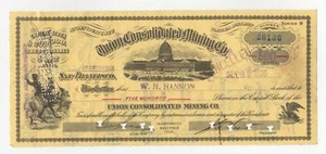 1936 Union Consolidated Mining Company Check - Picture 1 of 2