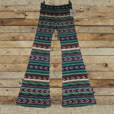 NWT WRANGLER M  Western Stretch Super Flare Bell Bottom Pants Southwestern - Image 1 of 4