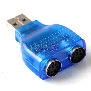 Adaptador USB2.0 a Doble PS/2 para Mouse PS/2 y Teclado a Puerto USB Convertidor Nuevo - Imagen 1 de 6