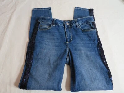 Women's Liu Jo Size 28 Skinny Blue Jeans with stretch and sequins - Image 1 of 4
