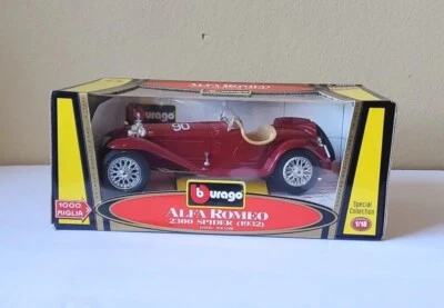 ALFA ROMEO 2300 SPIDER 1932 ROJO BURAGO 1/18 HECHO EN ITALIA  Foto 1 de 4