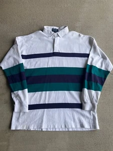 Maglia rugby vintage anni 90 Gant robusta classica preparazione a righe - Foto 1 di 6