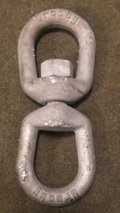 Crosby Gancio Girevole Grande 9” C3E Gancio Doppio Occhio. Apertura 2" mai usata - Foto 1 di 6