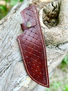 custom Hand Made Pure Leather Sheath For hunting knife & Chris Blade KNIFE - Picture 1 of 5