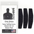 Tractiongrips 3-Pack rubber grip strips fit Taran Tactical Glock 43 +2 Base Pad