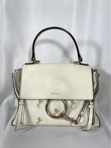 Chloe Shoulder Bag FAYE DAY Japan Limited Horse White Leather Rare Used from JP - Picture 1 of 13