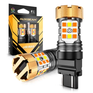 AUXBEAM 3157 3156 Canbus LED Turn Signal DRL Light Bulbs 4157na White Amber Red - Picture 1 of 16