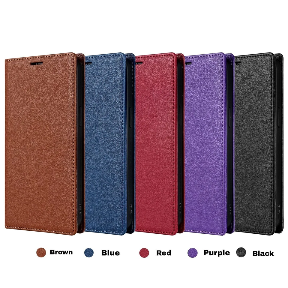 Magnetic Flip Leather Phone Case For iPhone 16 15 14 13 12 11 Pro Max XR 7 8 SE - Image 1 of 4