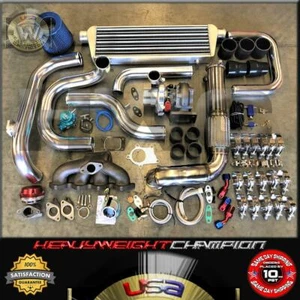 92-00 Civic EG EK/EJ DelSol Sohc D15 D16 Kit turbo atornillado T3/T4 KEEP AC PW K - Imagen 1 de 2