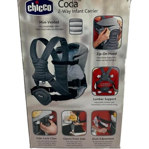 Chicco Coda 2 Way Infant Baby Carrier Gray - Picture 1 of 4