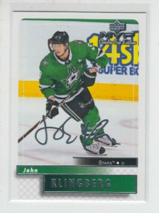 19/20 UD MVP Dallas Stars John Klingberg 20th Anniversary Tribute card #71