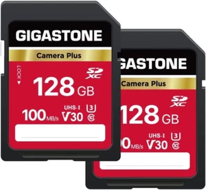 128GB 2-Pack SD Card, Camera Plus, UHS-I U3 Class 10 SDXC Memory Card Full HD Vi - Photo 1 sur 12