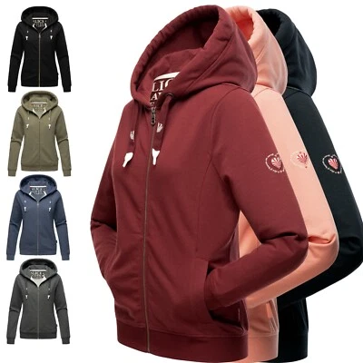 Navahoo Damen Sweatshirt Kapuzen Pullover Zipper Hoodie Warm Sweater ENGELSHAAR - Bild 1 von 4