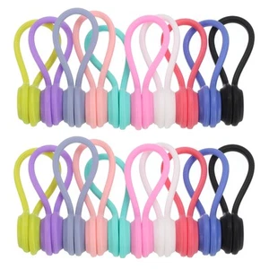 10pcs 4.3" Silicone Magnetic Cable Ties, Reusable Silicone Twist Ties Bundling - Afbeelding 1 van 4