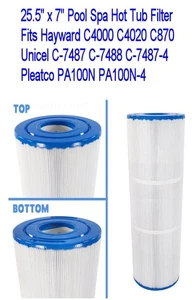 25,5" x 7" Pool Spa Whirlpool Filterkartusche PA93725 passend für Hayward C4000 C4020 - Bild 1 von 4