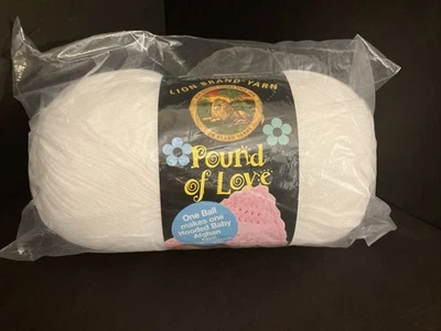 Libra de hilo marca León blanco sólido 16 oz 1020yds 100 mediano 4 acrílico Foto 1 de 4