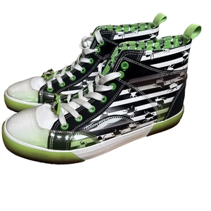 Womens Beetlejuice  "It's Showtime" High-top Lace Up Sneakers 9.5 - Picture 1 of 10