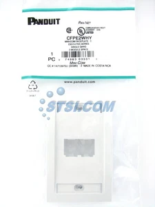 Panduit CFPE2WHY 2-Port Mini-Com Faceplate, Executive Series, White ~STSI - Picture 1 of 3