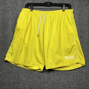 Hugo Boss Badehose Herren Größe 2XL Gelb Regular Fit Gefüttert 7" Schrittlänge Strand - Bild 1 von 7