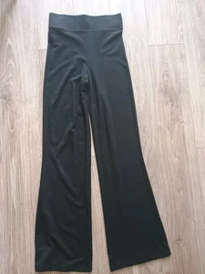 COS black cotton jersey flare bootcut tights trousers XS UK6 - Picture 1 of 2