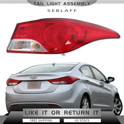 Halogen Tail Light For Hyundai Elantra 2011 2012 2013 Rear Outer Passenger Right - Image 1 of 4