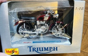 Maisto 1/18 Triumph T120 Bonneville Myst Motorcycle Mini Car - Picture 1 of 5